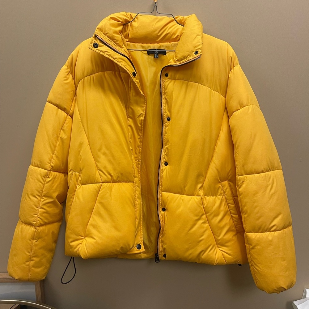 Yellow Missguided Puffer Coat